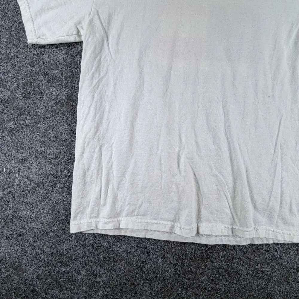Vintage Anvil‎ Land of Liberty T-Shirt Mens M White Pre-Shrunk USA American Flag